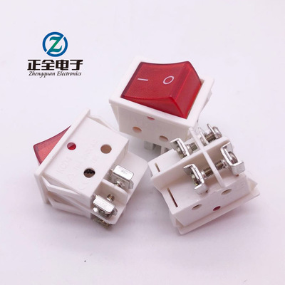 廠家供應 KCD4船型開關25*32螺絲腳電源開關 螺絲孔4腳翹板開關